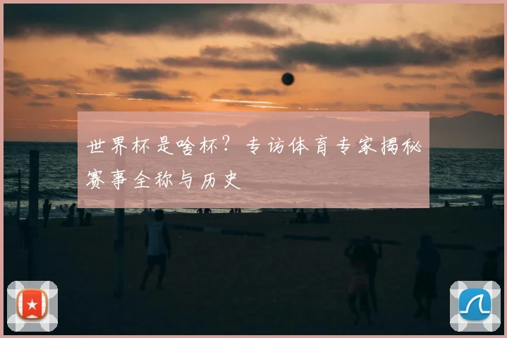 世界杯是啥杯？专访体育专家揭秘赛事全称与历史